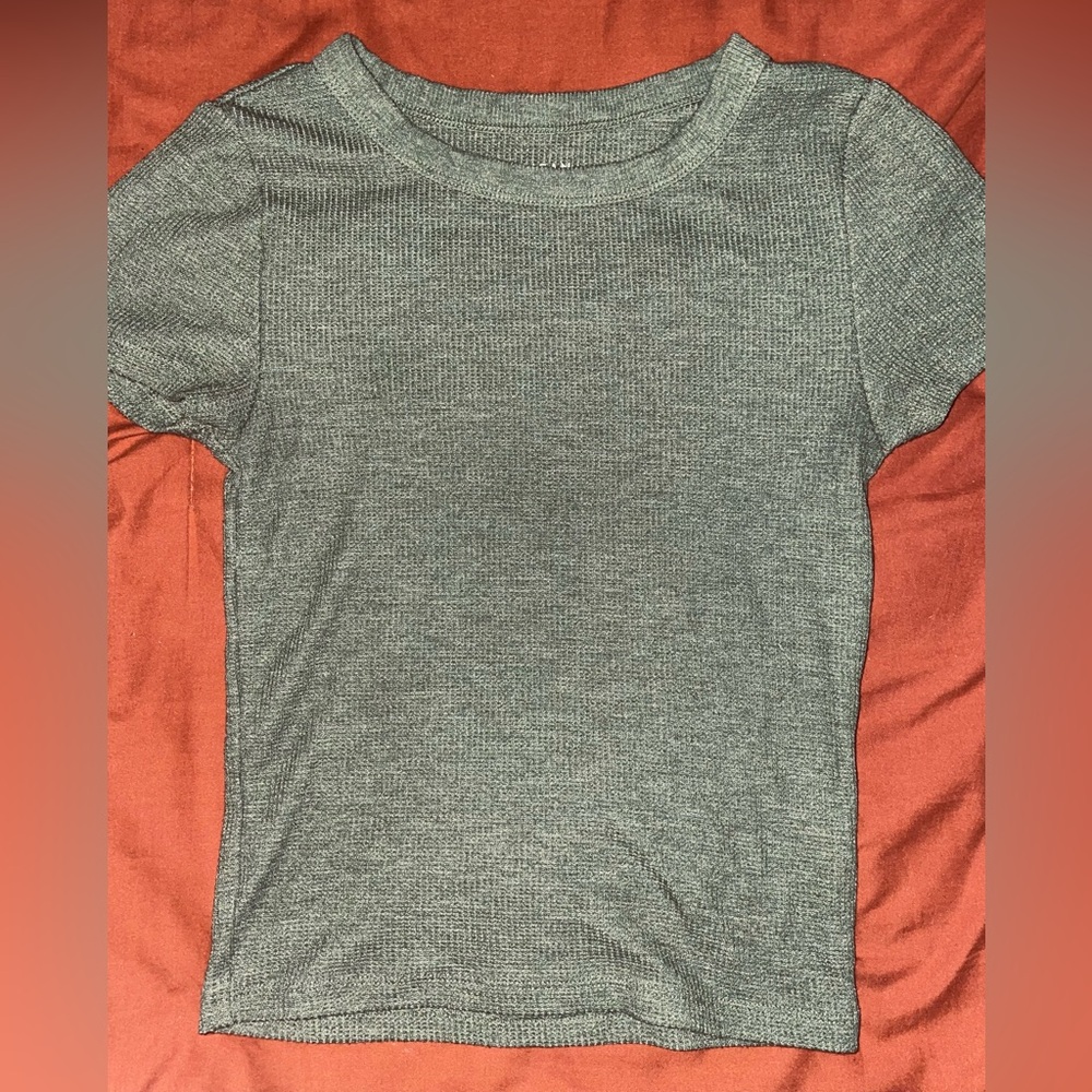 American Eagle baby tee waffle net